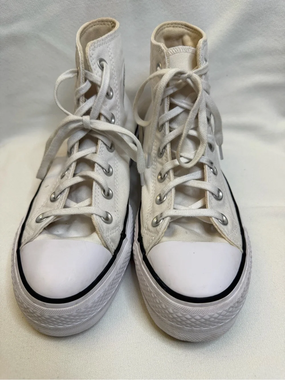 Converse Chuck Taylor All Star Lift Platform High Top White Canvas Womens 7.5